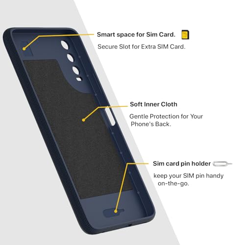 Image of Outlouders Bumper Case for Vivo Y12s / Y20 / Y20i / Y20G | Full Camera Protection | TPU Soft Flexible Shockproof Back Cover (Blue)