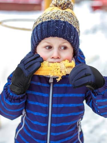 Image of Bencailor 3 Pairs Kids Ski Gloves Children Winter Gloves