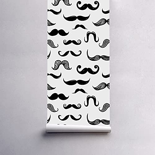 Papier peint Moustache pour masquer les défauts des grands murs