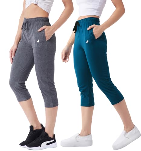 Image of Modeve Women Solid Cotton Blend Capri for summer|| Summer Wear