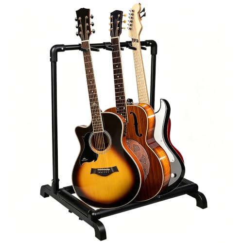 Support pliable pour 3 guitares acoustiques électriques et basses AZOR avec éponge - 2