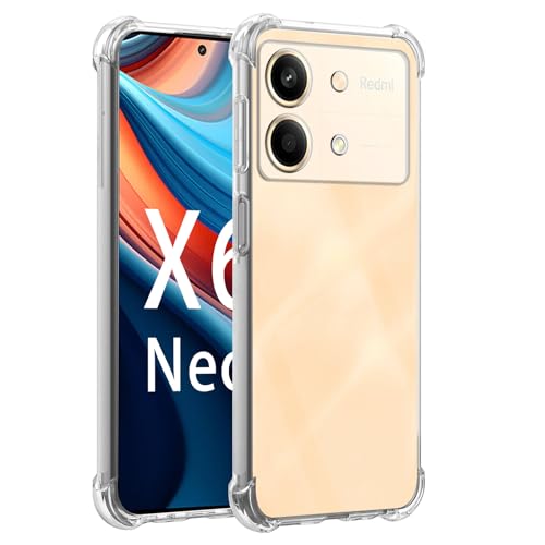 Image of Back Cover Silicone Flexible Bumper Transparent Cover for Poco X6 Neo 5G -Transparent