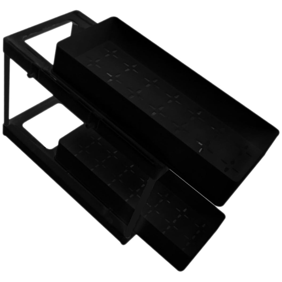 Ciieeo Organizzatore Sottolavello Estraibile a Due Livelli in ABS Nero