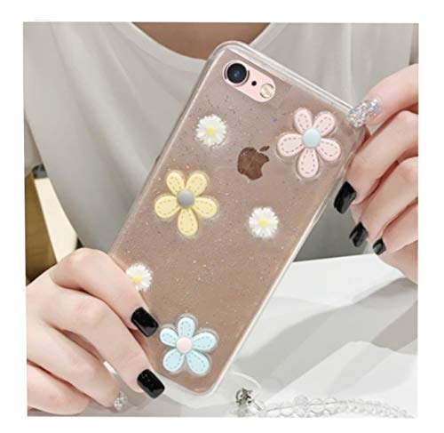 MIDOS Back Cover Compatible With Apple iPhone 7 / Se (2020) / 8 for Girls Case Soft Transparent Flower Cover For - iPhone 7 / Se (2020) / 8
