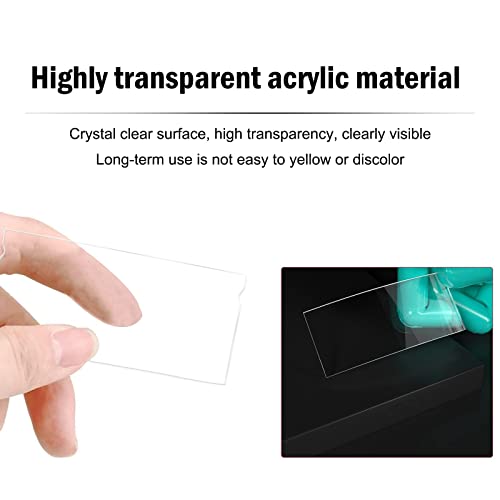 FIVAVA 10 STÜCK Namensschilder für Kleidung - Magnet Namensschild mit Papiereinschub, Transparent, Modisch Gewölbt, 75 x 32 mm, Silber