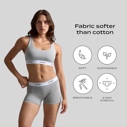 Image of Woxer Womens Boxers - Star 3 inch Boy Shorts Underwear for Women - Boxer Briefs
