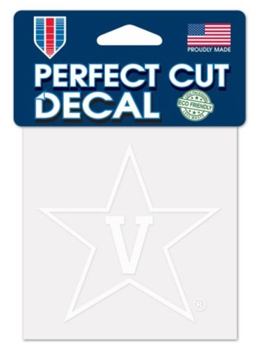 Autocollant Vanderbilt Commodores WinCraft logo blanc vinyle extérieur