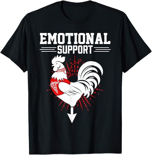 Emotional Support Funny Kids Womens Mens T Shirt 7-8 Black