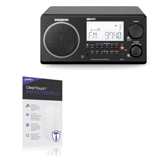 BoxWave Screen Protector Compatible With Sangean WR-2 - ClearTouch ImpactShield (2-Pack), Impenetrable Screen Protector Flexible Film