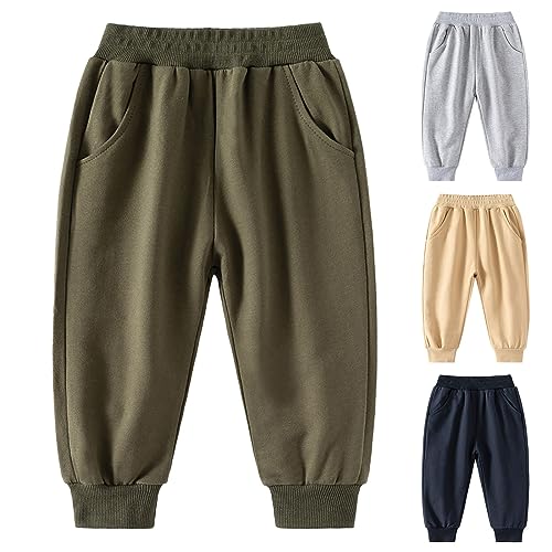 Cargo Pants for Girls Boys Red Sweatpants Baggy Jogger Pants with Pockets Toddler Lightweight Active Trousers