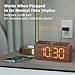 uscce Wooden Digital Alarm Clocks for Bedrooms: Dimmable Dual Alarm Clock with Large Numbers for Bedside Desk - Loud Alarm for Heavy Sleepers with Volume Control - Wood Decor & Gifts