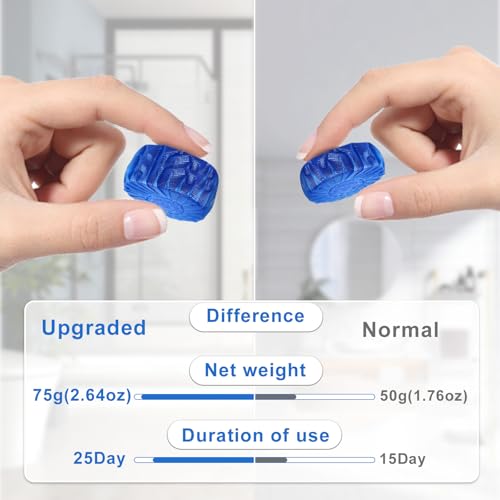 Image of Msvvko Toilet Bowl Cleaner Tablets 32 Packs-85oz, Ultra-Clean Blue Cleaners for Deodorizing & Descaling, Long-Lasting Automatic Toilet Tank Cleaners, Against Tough Stains