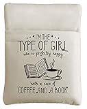 A Cup of Coffee and A Book Book Sleeve - Book Cover for Hardcover and Paperback - Book Lover Gift -...