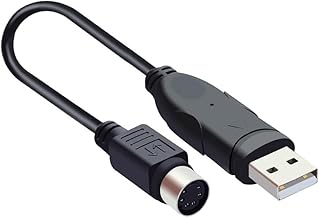 USB to PS/2 Converter USB A (Male) to Mini DIN 6pin Female Converter Adapter PS/2 Mouse Keyboard USB 2.0 Converter Cable 15cm Black