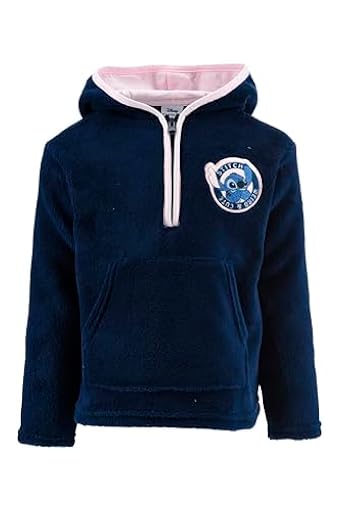 Disney Stitch Sudadera para Niñas, Sueter Diseño Polar Suave Sudadera con Capucha Infantil, Talla 4 Años | Ya disponible en tu tienda friki favorita! En mundofriki.es!