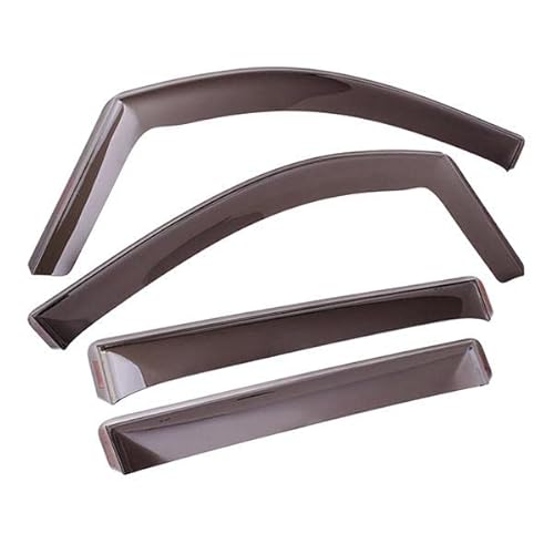 4 deflectores de viento compatibles con Seat Arona 2017 2018 2019 2020 Vidrio acrílico PMMA Ventana en el canal Viseras para lluvia, nieve, sol, protección contra el clima Cover