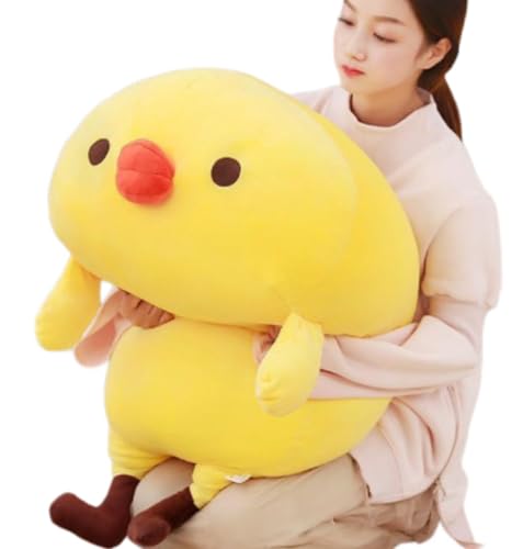 抱き枕 スーパー もちもち ニワトリ 可愛い 小動物 ギフト インテリア 背当て 子供 抱きまくら 癒し系 (25cm,イエロー)