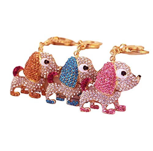 Porte-clés diamant chien mignon pour personnaliser vos accessoires et sacs à main