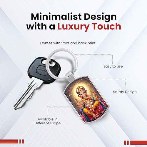 Image of Premium Printed Metal Keychain for Men & Women | High-Definition Artwork Print | Durable Key Ring for Car, Bike, Home & Office Keys | Stylish Decorative Key Holder Gift