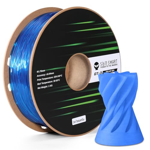 Filament sainsmart TPU Niebieski Przezroczysty (BLUE TRANSPARENT)