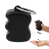 Springland by Springer Dog Treat Pouch for Effort-Free Squeeze Dispensing - Easy-Fill, Food-Grade Silicone Treat Pouches for Pet Training - Includes Carabiner-Black