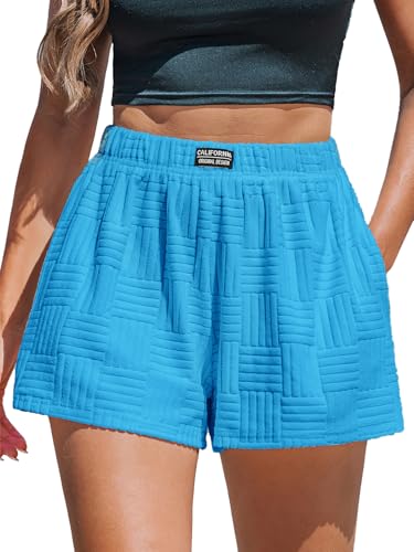 Image of CUPSHE Women's Casual Shorts Cotton High Rise Beach Cover Ups Summer Shorts with Pockets