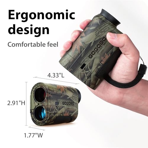 Image of Gogogo 6X Hunting Laser Rangefinder Bow Range Finder Camo Distance Measuring Outdoor Wild 650 /1200Y with Slop High-Precision Continuous Scan