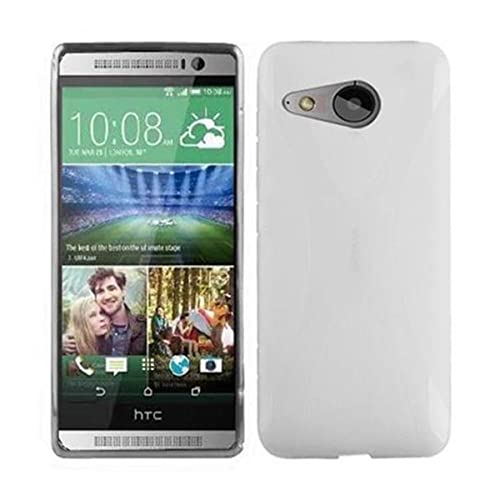 cadorabo Coque pour HTC One M8 Mini (2.Gen.) en Blanc - Housse Protection Souple en Silicone TPU avec Anti-Choc et Anti-Rayures - Ultra Slim Fin Gel Case Cover...