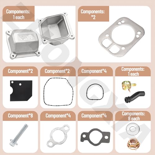 Image of Head Gasket Kit & Valve Covers 32 841 02-S 32 841 02S 25 096 11-S 25 096 09-S KT Compatible with Kohler Engine 3284102S 82194