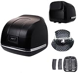 FUELIX Motorrad Topcase 35L ABS Motorrad -Schwanzgepäckbox, Topcase Für Roller Motorradkoffer, Ausreichende Lagerkapazität, Universal Wasserdicht Motorräder Heckbox A