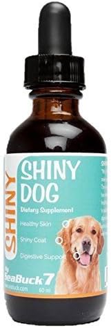 SeaBuck 7 Shiny Dog Sea Buckthorn Oil, Internal/External Health of Show Dogs & Other Dogs, 2oz