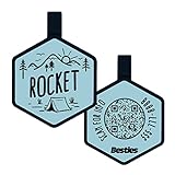 Besties Pets QR Code Adventure is Calling Customized Silicone Pet ID Name Tags for Collars - Silent and Jingle Free - Ships Fast from California- Custom Designs for Dogs and Cats - Personalized