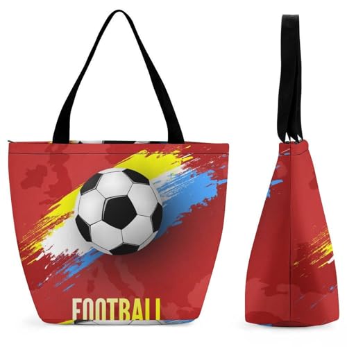 Football jaune sac à main pour femme grand sac à bandoulière voyage