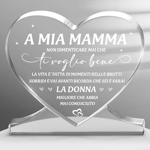 Regalo Mamma, Decorazione Acrilica Regalo Mamma Compleanno, Regalo di...