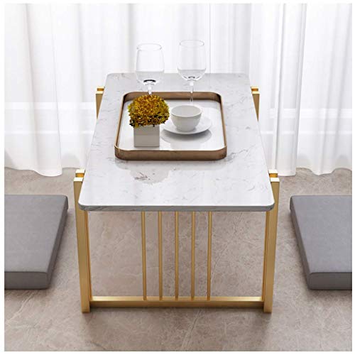 Table d'appoint en marbre bureau d'ordinateur portable support métal