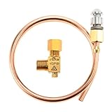 Range Oven 3/16' OD X 20' Copper Pipe Bendable Pilot Burner Tube with 2065643 Pilot Valve, Compatible with Tri Star Manufacturing 2065643 Pilot Adjusting Valve, Fit for Hotel, Kitchen Gas Equipment