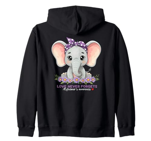 El amor nunca olvida el elefante de conciencia sobre el Alzheimer Sudadera con Capucha
