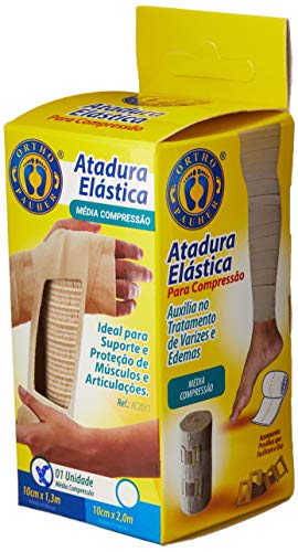 Atadura Elástica Para Mé Compressão, Ortho Pauher, Bege, 10X1, 3