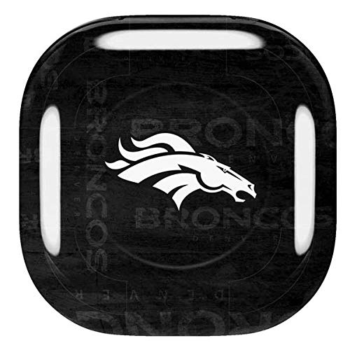Skinit Decal Audio Skin Compatible with Samsung Galaxy Buds Pro - Officially Licensed NFL Denver Broncos Black & White Design