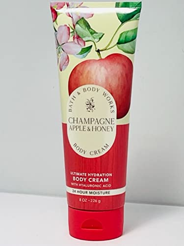 Bath & Body Works Champagne Apple & Honey Signature Collection Ultra Shea Body Cream 8 Ounce (Champagne Apple & Honey)
