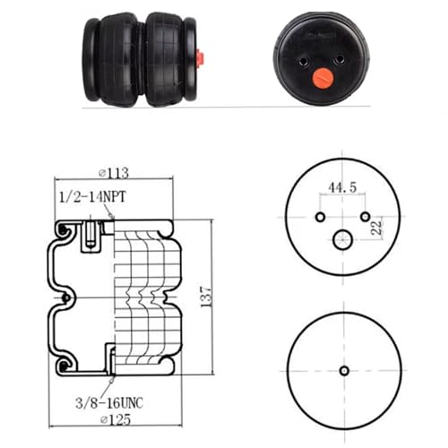 Suspension pneumatique haut de gamme Ram 3500 double convolution - 6