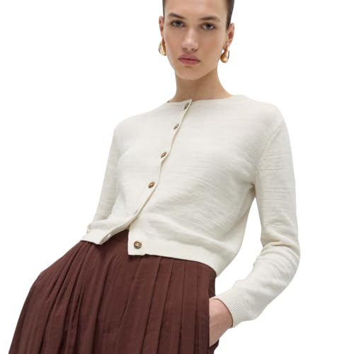Image of Marks & Spencer Cotton Rich Button Through Cropped Cardigan