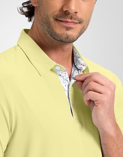 Image of Obla Mens Golf Shirt Short Sleeve Dry Fit Moisture Wicking Performance Athletic Casual Work Collared Polo Shirts for Men