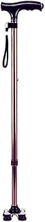 GDZ Aluminio Acero aleado pequeño vierbeiniger Stock con luz LED de Bastones telescópicos de Cuatro ángulo de Doble Uso Edad Stock (sin batería)