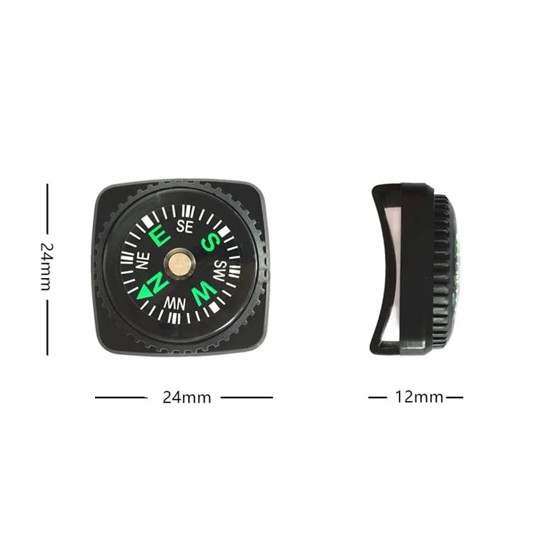 Accessoires de camping boussole à bouton mini sangle poche survie - 3