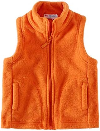 Mud Kingdom Boys Vest Jackets Fleece Lightweight Size 10 Orange