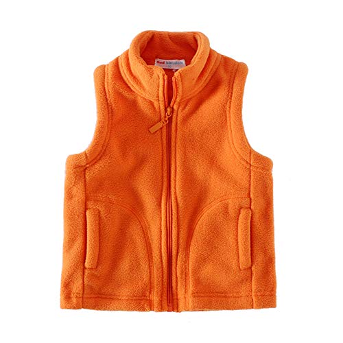 Mud Kingdom Boys Vest Jackets Fleece Lightweight Size 10 Orange #TOP10