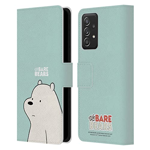 Étui portefeuille rabat We Bare Bears Ice Bear en cuir pour Samsung Galaxy A53 5G
