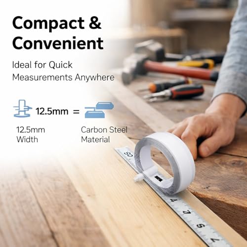 Cinta Métrica Adhesiva de Acero Carbono 6FT 72in miniatura 3