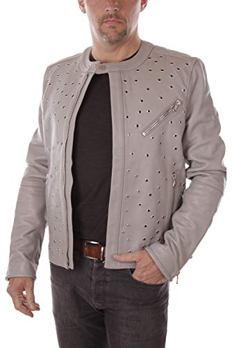 Diesel Black Gold Herren Lederjacke Lhandon-LET Giacca (Taupe, M)